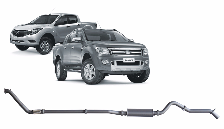 Redback Extreme Duty Exhaust for Ford Ranger (01/2011 - 09/2016), Mazda BT-50 (11/2011 - 06/2016)