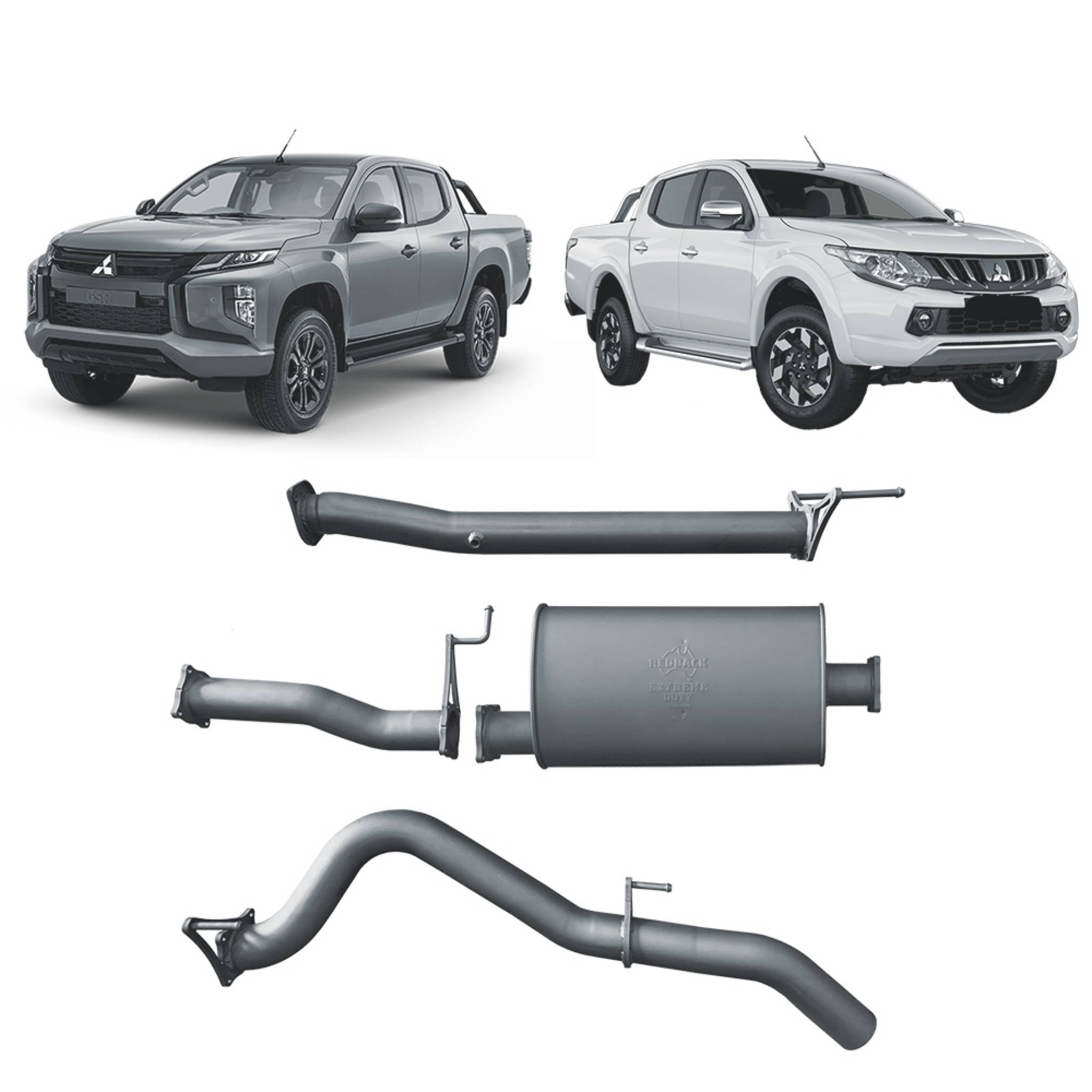 Redback Extreme Duty Exhaust for Mitsubishi Triton MQ/MR (05/2015 - on)